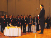懇親交流会での若原学長のご挨拶